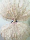 Load image into Gallery viewer, Desert sand Advanced XL 2 Layers Ostrich Feather Fan 34''x 60''
