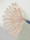 Load image into Gallery viewer, Desert sand Advanced XL 2 Layers Ostrich Feather Fan 34''x 60''
