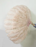 Load image into Gallery viewer, Desert sand Advanced XL 2 Layers Ostrich Feather Fan 34''x 60''
