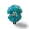 single layer Ostrich Feather Fan Full open 180 degree 25"x 50"