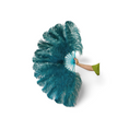 Load image into Gallery viewer, single layer Ostrich Feather Fan Full open 180 degree 25"x 50"
