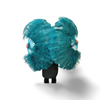 single layer Ostrich Feather Fan Full open 180 degree 25"x 50"