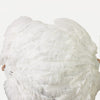 A pair of white XL 2 Layers Ostrich Feather Fan 34''x 60'' with aluminum staves