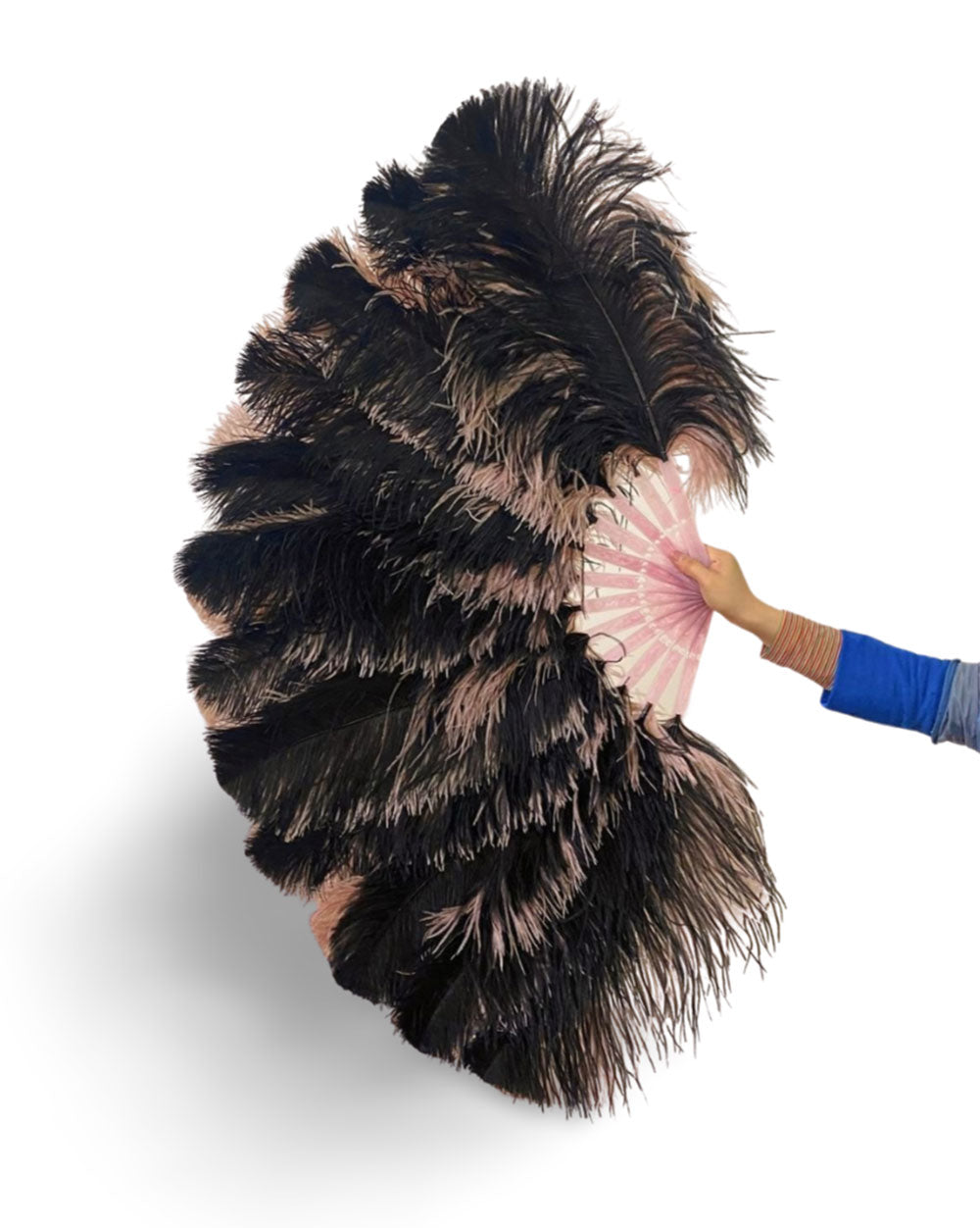 single layer Double side Ostrich Feather Fan 25"x 47"