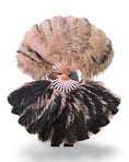 Load image into Gallery viewer, single layer Double side Ostrich Feather Fan 25"x 47"
