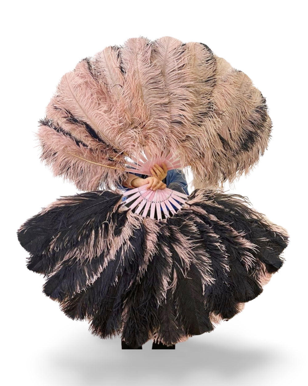 single layer Double side Ostrich Feather Fan 25"x 47"