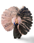 Load image into Gallery viewer, single layer Double side Ostrich Feather Fan 25"x 47"
