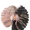 single layer Double side Ostrich Feather Fan 25"x 47"