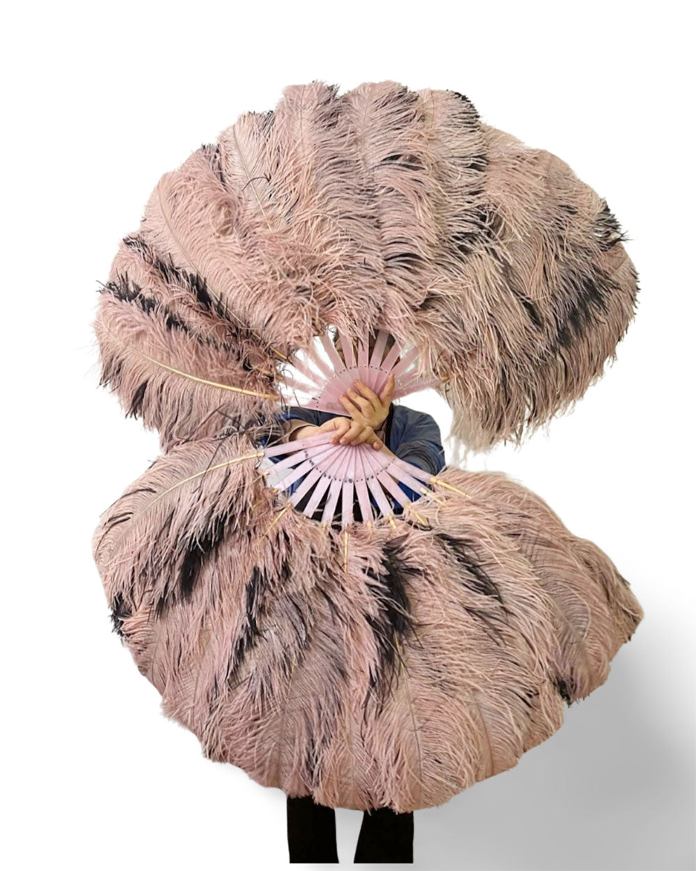 single layer Double side Ostrich Feather Fan 25"x 47"