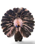 Load image into Gallery viewer, single layer Double side Ostrich Feather Fan 25"x 47"
