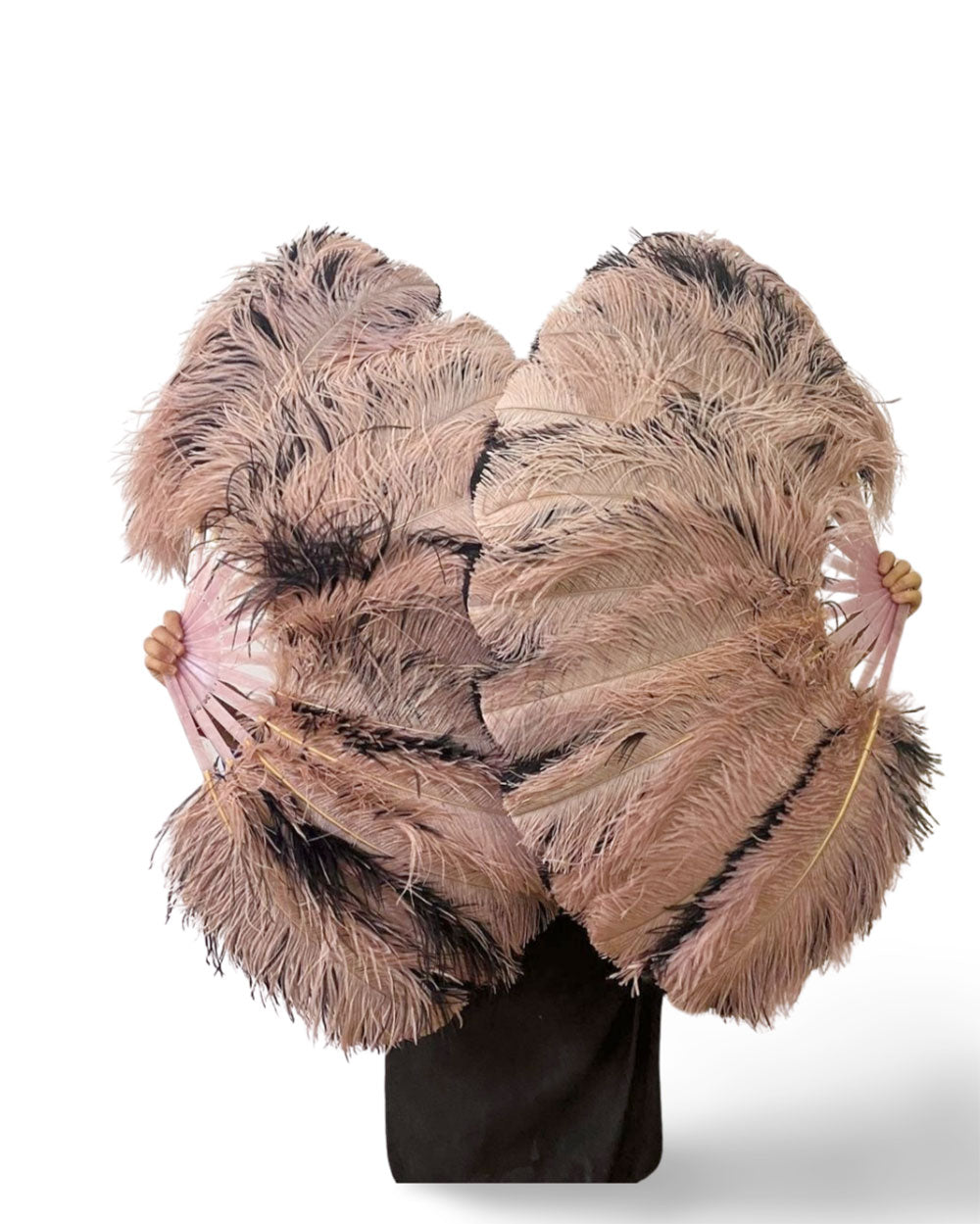 single layer Double side Ostrich Feather Fan 25"x 47"