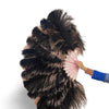 single layer Double side Ostrich Feather Fan 25"x 47"