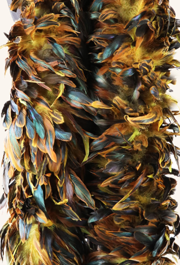 Yellow Lightweight Coque Schlappen feathers Boa