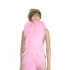 Boa de plumas de avestruz de lujo rosa de 12 capas de 71&quot;de largo (180 cm).