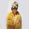 Boa de penas de avestruz luxuosa de topázio de 12 camadas com 71&quot; de comprimento (180 cm).