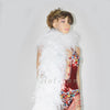 12 ply white Luxury Ostrich Feather Boa 71"long (180 cm).