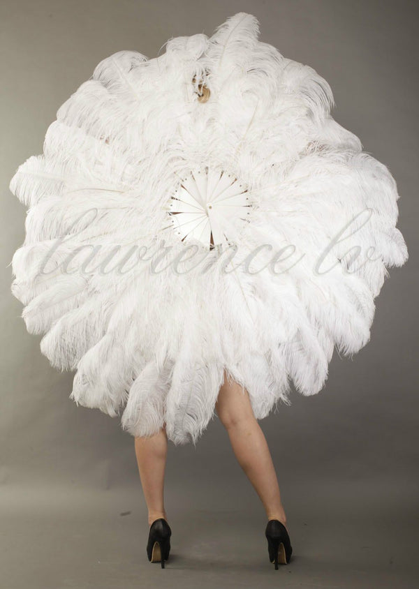 White Tribute 360 degree ostrich feather Backpiece.