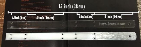 Set of 12 triple layers fan staves & Hardware Assembly Kit 15