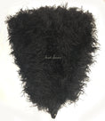 Load image into Gallery viewer, Burlesque Fluffy black Waterfall Fan Ostrich Feathers Boa Fan 42"x 78".
