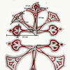 2 sets special Luxury Pheasant Fan staves with crystals & Hardware Assembly Kit.