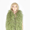 20 ply olive drab Luxury Ostrich Feather Boa 71"long (180 cm).