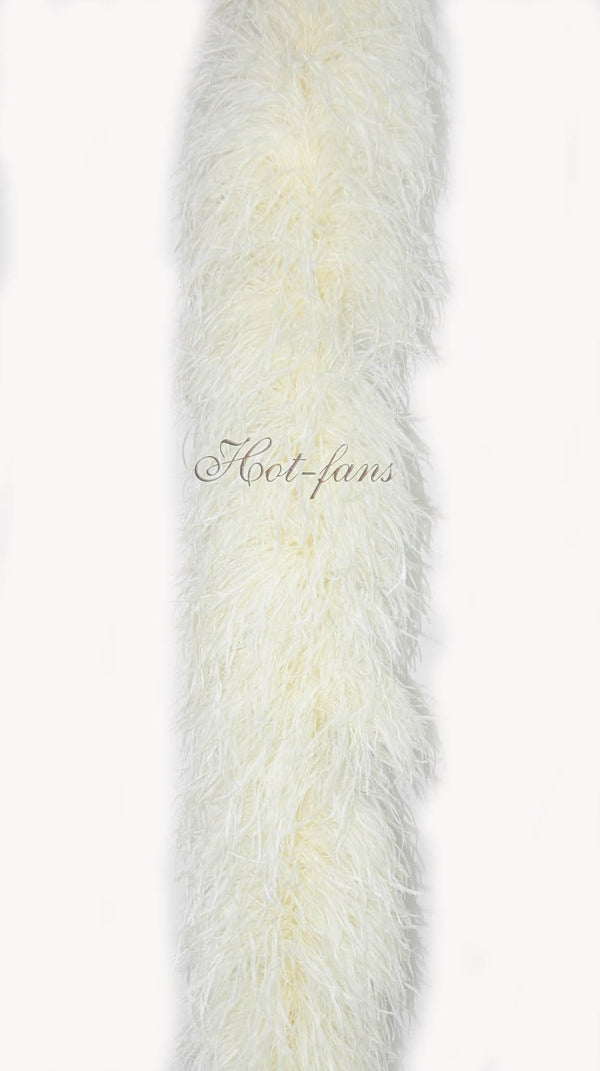 20 ply beige Luxury Ostrich Feather Boa 71