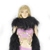 20 ply Black Luxury Ostrich Feather Boa 71"long (180 cm).