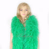 20 ply emerald green Luxury Ostrich Feather Boa 71"long (180 cm).