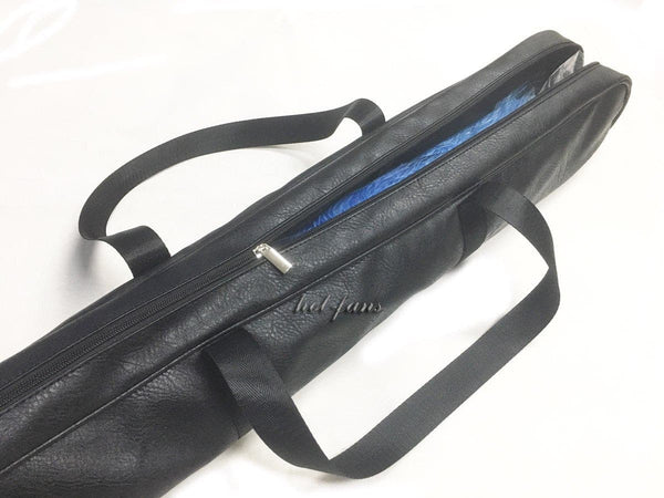 Bolsa de viagem de couro sintético para leques de penas tamanho L 35” (89 cm).