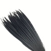 Black  Luxury 71" Tall huge Pheasant Feather Fan with Travel leather Bag.