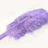 2 layers aqua violet Ostrich Feather Fan 30"x 54" with leather travel Bag.