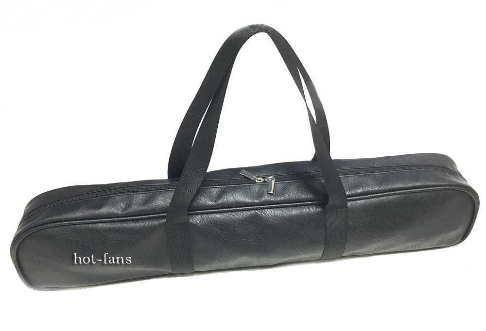 XL 2 Layers black Ostrich Feather Fan 34''x 60'' with Travel leather Bag.