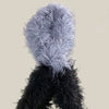 20 ply mix dark gery & black Luxury Ostrich Feather Boa 71" (180 cm ) long.