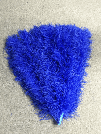 Abanico Burlesque Fluffy Royal Blue Cascada Abanico Boa de plumas de avestruz 42