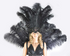 Black Ostrich Feather Open Face Headdress & Backpiece Set.