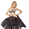 2 layers Black Ostrich Feather Fan 30"x 54" with leather travel Bag.