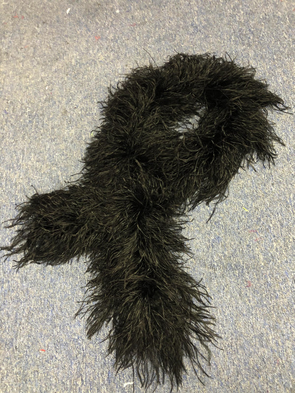 25 ply black Luxury Ostrich Feather Boa 71
