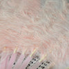 blush einlagiger Straußenfederfächer mit Lederreisetasche 25 "x 45".