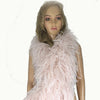 12-lags Blush Luxury Ostrich Feather Boa 71 "lang (180 cm).
