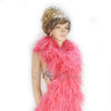 12 ply coral red Luxury Ostrich Feather Boa 71"long (180 cm).