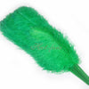 Abanico de plumas de avestruz verde esmeralda XL de 2 capas de 34&#39;&#39;x 60&#39;&#39; con bolsa de viaje de cuero.