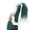 Boa de plumas de avestruz de lujo de 20 capas de color verde bosque de 180 cm de largo.