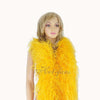 12 ply gold yellow Luxury Ostrich Feather Boa 71"long (180 cm).