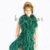 Boa de plumas de avestruz de lujo de 12 capas de color verde bosque de 180 cm de largo.