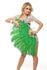 Green Marabou Ostrich Feather fan 21"x 38" with Travel leather Bag.