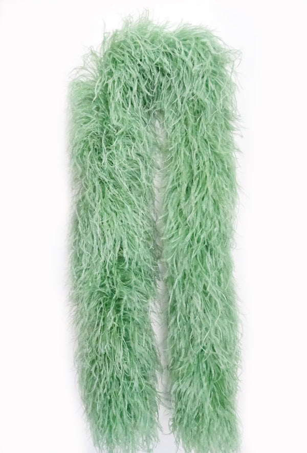 20 ply Jade Luxury Ostrich Feather Boa 71
