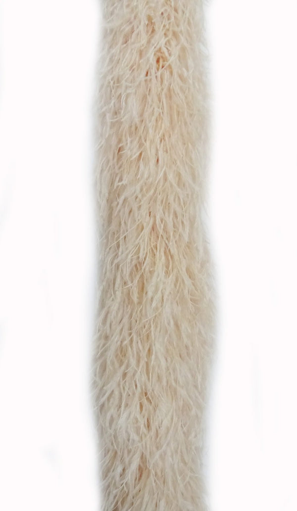 20 ply Khaki Luxury Ostrich Feather Boa 71