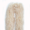 Boá de penas de avestruz luxuosa cáqui de 20 camadas com 71&quot; de comprimento (180 cm).