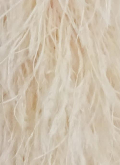 Boa de plumas de avestruz de lujo caqui de 20 capas 71