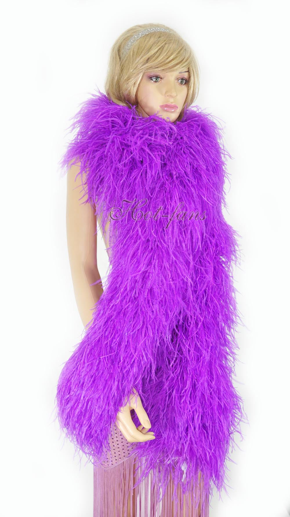 20 ply lavender Luxury Ostrich Feather Boa 71